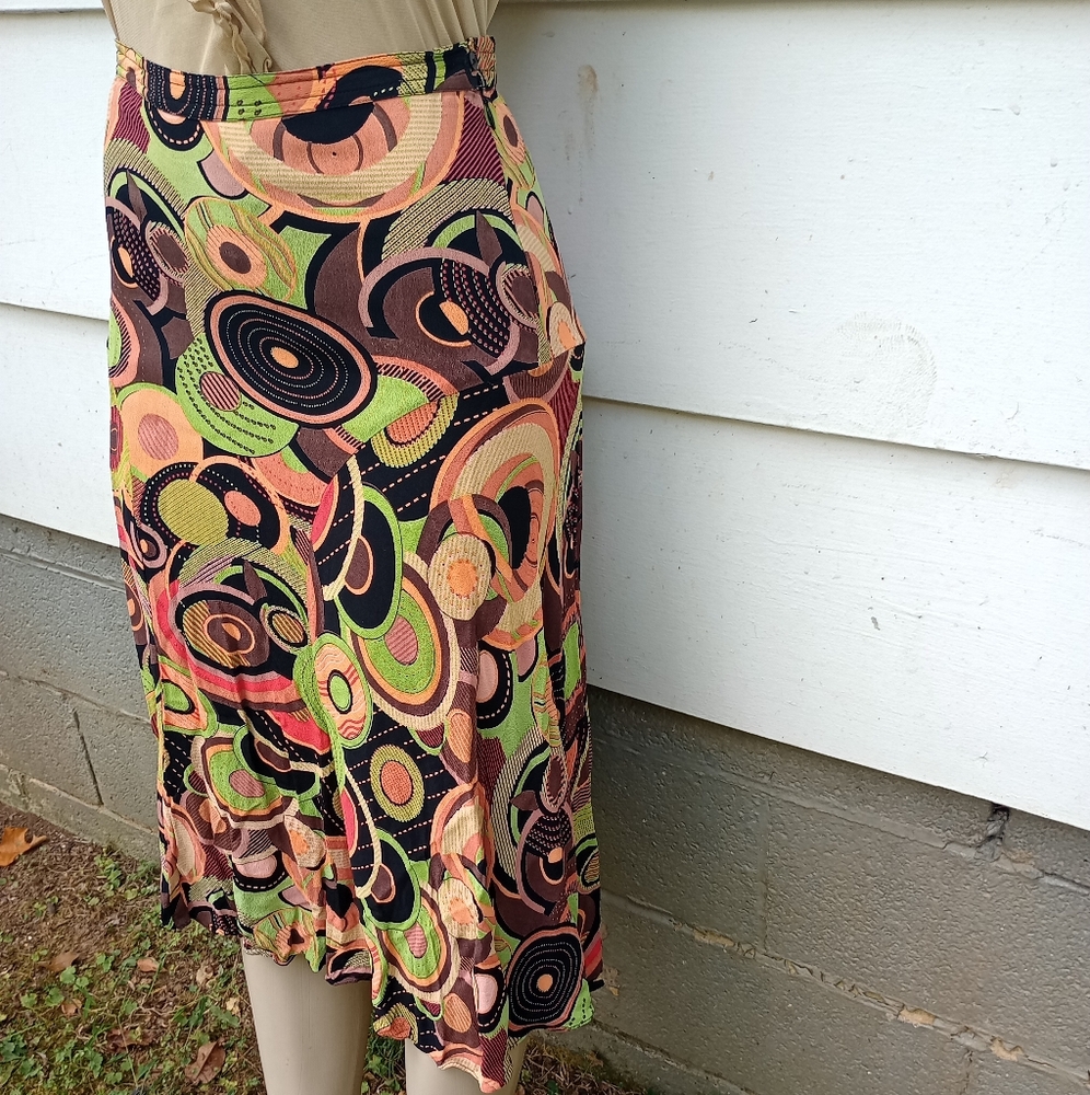 Vintage Earthy Neon Skirt - Picture 2 of 8